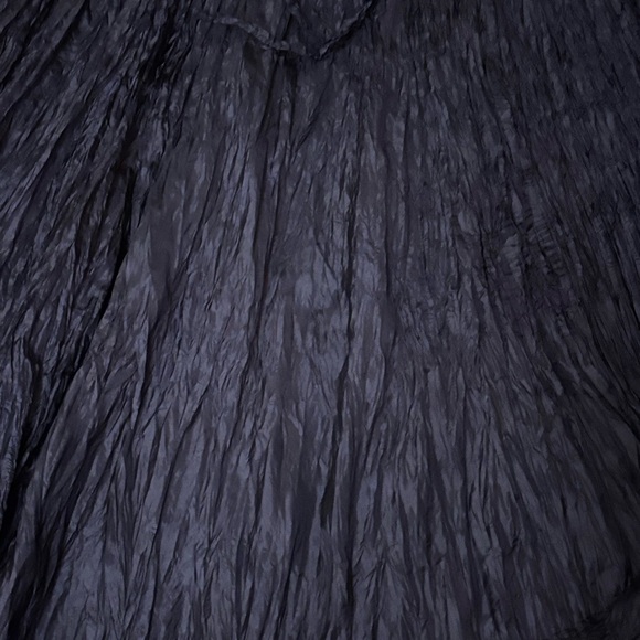 Ray London Elegant Fairy Dark Blue Navy Crinkled Maxi Skirt w/ Petal Hem - Picture 11 of 16